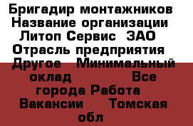 Бригадир монтажников › Название организации ­ Литоп-Сервис, ЗАО › Отрасль предприятия ­ Другое › Минимальный оклад ­ 23 000 - Все города Работа » Вакансии   . Томская обл.